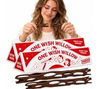 LIDOHEALCO Wish One, set di 2 rami magici dei desideri, portafortuna con effetto sorpresa, bacchetta magica mistica per feste, idea regalo, decorazione di Halloween e collezionisti (bianco marrone)