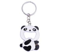 LIDOUK Portachiavi con apribottiglie a forma di panda cinese, per birra, vino, birra, apribottiglie, coperchio