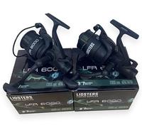 Lidsters LFR 6000 - Mulinello da pesca alla carpa, 3+1BB, colore: nero, precaricato, 8,2 kg, confezione da 2