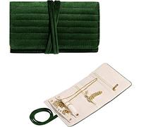 Lidxfeo Portagioie da viaggio, rotolo di immagazzinaggio gioielli in velluto, porta gioielli da donna, borsa organizer per collane, bracciali, orecchini, ideale per viaggi, vacanze, ecc