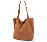 Lidxfeo Tote Bag Aesthetic, Borsa Tela di Velluto a Coste, Borse Tote Ecologico, Borse di Cotone Riutilizzabile, Borsa Shopper Donna con Cerniera e Tasca Interna, per Viaggi, Shopping, Scuola etc