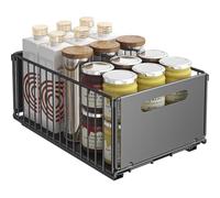 Lidzopas 2 organizer estraibili per armadietti, cassetti scorrevoli estraibili, resistenti, con pellicola adesiva, per armadietti da cucina, dispensa, bagno