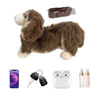 Lieawy Borsa In Peluche,Taschetta Per Conservare A Forma Di Cane | Borsetta Con Design Realistico - Per Uso Di Ragazzi, Ragazze, Bambini, Scuola, Viaggio, Donne, Halloween, Lavoro
