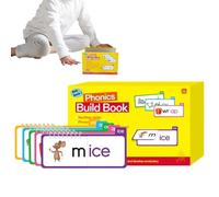 Lieawy Famiglie di parole libro BAU per bambini,gioco per leggere - Parole frequenti carte educative | Per ragazze asilo bambini in età prescolare insegnanti attività di pprendimento estivo