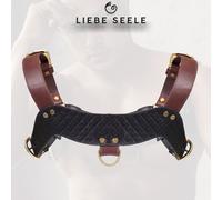 Liebe Seele Leather Chest Harness, Black, Brown & Gold, Prestige Leather Harness