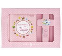 Liebe Wünsche zur Taufe. Geschenkset rosa
