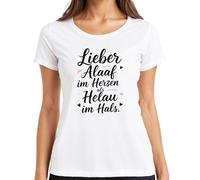 Lieber Alaaf im Herzen als Helau im Hals Carnevale Colonia Divertente Maglietta da donna, bianco, M