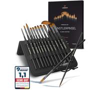 LIEBERGE Set di pennelli acrilici premium - 12 pennelli senza perdita di capelli durante la pittura, adatto come pennello acrilico, acquerello, pennello olio, gouache (12)