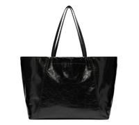 Liebeskind Chudy Paper Touch Crinkle L Borsa shopper nero, pelle, donna