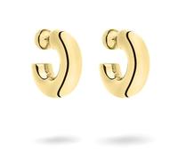 Liebeskind Berlin donna orecchino a cerchio LJ-1683-E-31 in acciaio inossidabile in IP oro