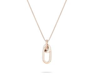 LIEBESKIND Berlin, gioiello da donna con nodo organico, collana, bracciale e orecchini a cerchio in acciaio inox in diversi colori, senza tempo, moderno e adatto all'uso quotidiano, 45 cm, Acciaio