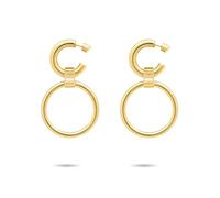 Liebeskind Berlin LJ-1622-E-51 - Orecchini a cerchio in acciaio INOX, colore: Oro, 5,1 cm, Acciaio inossidabile, Nessuna pietra preziosa