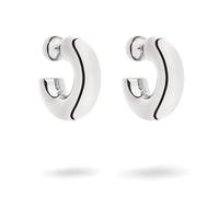 Liebeskind Berlin LJ-1682-E-31 - Orecchini a cerchio da donna, in acciaio INOX rodiato, colore: Nero