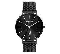 Liebeskind Berlin Orologio analogico al quarzo da donna, Ip nero e nero., cinghie