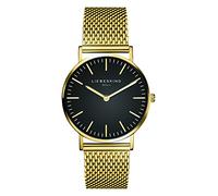LIEBESKIND BERLIN orologio da donna - Runde Quarzuhr 34 mm - Mesharmband - 5 ATM impermeabile - Modern & elegant - Gold/Nero