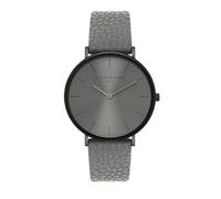 Liebeskind Berlin Orologio da polso da donna, cassa rotonda da 38 mm, orologio al quarzo con cinturino in pelle, impermeabile a 5 ATM, adatto all'uso quotidiano ed elegante, Ip Gun, nero/grigio