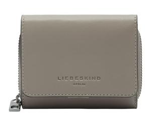 LIEBESKIND Berlin Pablita, portafoglio da donna in pelle, grande spazio, molti scomparti e portamonete, grigio neutro, m