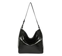LIEBESKIND BERLIN Pelle borsa a tracolla Chudy Paper Touch Crinkle Hobo Bag Black nero