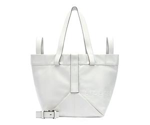 LIEBESKIND BERLIN Pelle borsa a tracolla Elvira Paper Touch Crinkle Shopper Arctic avorio