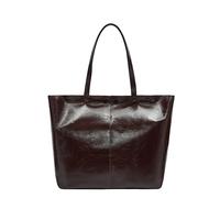 LIEBESKIND BERLIN Pelle borsa shopper borsa a tracolla Rive Shopper Burgundy marrone scuro