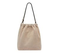 LIEBESKIND BERLIN Ruffle Cloud Suede Hobo Bag M Sandcastle