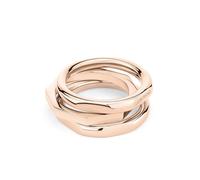 LIEBESKIND Berlin, set di anelli da donna - tre anelli per dita in acciaio inox, con diverse possibilità di indossarlo, alla moda, moderno e adatto all'uso quotidiano, Gr.58, Acciaio inossidabile