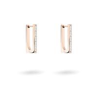 Liebeskind Berlino - Orecchini a cerchio in acciaio INOX con zirconi, 1,7 cm