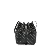 Liebeskind Bucketbag M Monogram SFT Nap, Borsa a Secchiello Donna, Nero