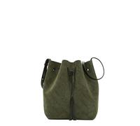 Liebeskind Bucketbag M Monogram Suede, Borsa a Secchiello Donna, Bosco