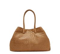 Liebeskind Croco Chelsea, Shopper Donna, Ambra Dorata, Large (HxBxT 32cm x 48cm x 16cm)