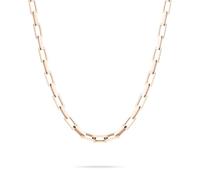 LIEBESKIND Gioielli da donna Berlin: collana e bracciale in elegante chain quadrato e orecchini abbinati in acciaio inox, gioielli moderni per tutti i giorni e occasioni speciali, 45 cm, Acciaio