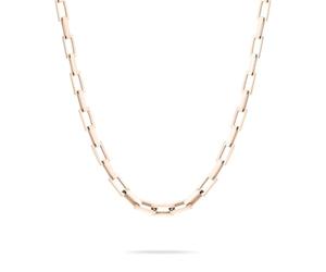 LIEBESKIND Gioielli da donna Berlin: collana e bracciale in elegante chain quadrato e orecchini abbinati in acciaio inox, gioielli moderni per tutti i giorni e occasioni speciali, 45 cm, Acciaio