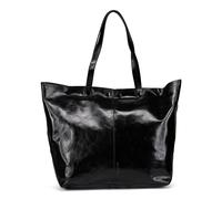 Liebeskind Rive Paper Touch Crinkle L Borsa shopper nero, pelle, donna