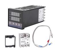 LiebeWH 0 ℃ ~ 1300 ℃ REX-C100 Interruttore Termostato Digitale, Controller Temperatura Termostato Kit Controller Riscaldamento PID LED AC110V-240V