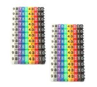 LiebeWH 400 Etichette Numerate per Cavi, Marcatori per la Numerazione dei Cavi con Colori Vivaci, Facile Installazione a Scatto per di Diametro 3,0-4,0 Mm, Organizzazione Elettrica