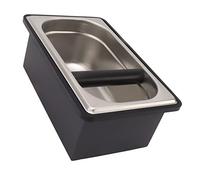 LiebeWH Battitoio in Acciaio Inossidabile Contenitore per caffè Macinato Facile da Rimuovere Molteplici Applicazioni per Casa, Caffetteria, Bar (L)