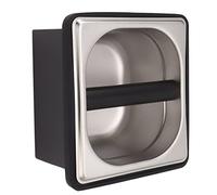 LiebeWH Battitoio in Acciaio Inossidabile Contenitore per caffè Macinato Facile da Rimuovere Molteplici Applicazioni per Casa, Caffetteria, Bar (S)