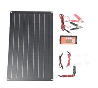 LiebeWH Caricabatterie Solare Portatile 30W per Auto, Kit con di Protezione Interno e Doppi Indicatori LED per Batterie 12V Auto Moto Barche