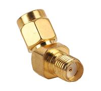 LiebeWH Connettore RF SMA da 45 Gradi Maschio a Femmina, Adattatore Coassiale in Oro Placcato in Rame per la Comunicazione Wireless della Stazione Base dell'antenna GPS