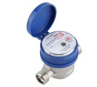 LiebeWH Contatore Dell'acqua in Rame con Quadrante Trasparente Misuratore di Portata D'acqua Meccanico da 1/2 Pollice 1,5 M3/h per Giardino Domestico