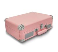 LiebeWH Giradischi Vintage con Registrazione USB Giradischi a 3 velocità Altoparlanti Integrati per l'intrattenimento Domestico Fonografo Portatile con Streaming Wireless 33 45 78 Giri/min (PINK)