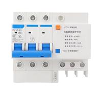 LiebeWH Interruttore di Conservazione Motore Trifase, Interruttore Automatico per Montaggio su Guida DIN PC 63A 380V 3P, Rilevamento Perdita di Fase, Protezione da Sovraccarico e Cortocircuito per