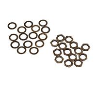 LiebeWH Kit di Fissaggio Connettore Jack per Strumenti, Dadi e Rondelle Filettati M9, Set di Hardware in Metallo per Gruppi Jack di Uscita per Chitarra Elettrica e Basso, 14 Dadi e 14 Rondelle