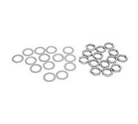 LiebeWH Kit di Fissaggio Connettore Jack per Strumenti, Dadi e Rondelle Filettati M9, Set di Hardware in Metallo per Gruppi Jack di Uscita per Chitarra Elettrica e Basso, 14 Dadi e 14 Rondelle