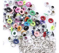 LiebeWH Kit Passacavo da 1/5 Pollici Occhielli in Metallo 100 Set Passacavo con Foro Rotondo da 5 Mm per Lavorazione di Tessuti in Pelle Lacci per Scarpe Cinture Abbigliamento Cappelli Borse con 5