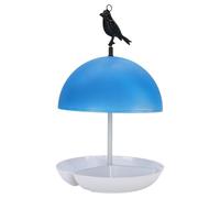 LiebeWH Mangiatoia per Uccelli Dal Design Unico a Cupola con Vassoio in ABS Resistente Alla Pioggia, Decorazione da Giardino a Forma di Fungo per il Posizionamento all'aperto, Attira Uccelli