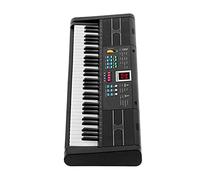LiebeWH Microfono USB Elettrico a 61 Tasti per Bambini Principianti Ideale per Imparare e Migliorare Nero con Esperienza Pianistica Realistica 16 Toni e 6 Ritmi per Tutte le età Divertiti con i