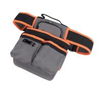 LiebeWH per Attrezzi da Elettricista, con Passante per Martello e Clamp/Holder per Nastro Magnetico, Cintura Regolabile per Falegname, Tecnico Edile, Giardinaggio, Grigio Arancione