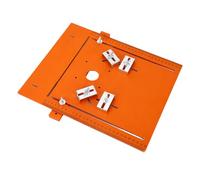 LiebeWH Piastra Base per Circolare Piastra per Rifilatrice Portatile in PU con Scala Trasparente e Recinzione 28 X 35 Cm Configurazioni di Fori Multipli per la Lavorazione del Legno Taglio Rettilineo