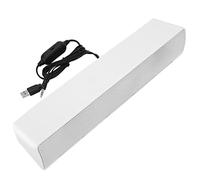 LiebeWH Soundbar Stereo con Tecnologia Bass, Lettore Musicale Cablato USB per Cellulari PC, Cassa Surround Portatile Leggera con Manopola del Volume, Altoparlante con Ingresso da 3,5 Mm per (WHITE)